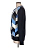 Lands' End 100% Supima Cotton Chevron-herringbone Blue Cardigan Size L (tall) - photo 5
