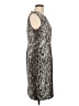St. John Animal Print Silver Cocktail Dress Size 10 - photo 4