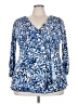 One West Blue 3/4 Sleeve Blouse Size 3X - photo 1