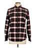 Chaps 100% Cotton Plaid Burgundy Long Sleeve Button-Down Shirt Size L - photo 1