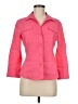 Theory Pink 3/4 Sleeve Button-Down Shirt Size M - photo 1