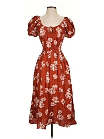 Madewell Linen-Blend Sophia Midi Dress (view 1)