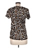 J.Crew 100% Cotton Animal Print Brown Short Sleeve Blouse Size M - photo 2