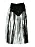Shein 100% Polyester Stars Silver Black Formal Skirt Size 6 - photo 1