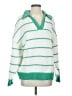 Le Lis 100% Polyester Stripes Green Pullover Sweater Size S - photo 1