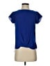 INC International Concepts 100% Polyester Blue Short Sleeve Blouse Size XS - photo 1