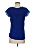 INC International Concepts 100% Polyester Blue Short Sleeve Blouse Size XS - photo 2