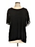 Cherish Black Short Sleeve Top Size L - photo 1