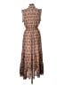 Max Studio 100% Polyester Paisley Brown Casual Dress Size L - photo 2