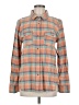 O'Neill 100% Cotton Plaid Orange Long Sleeve Button-Down Shirt Size M - photo 1