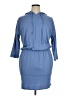 Culture Code Solid Blue Casual Dress Size XL - photo 1