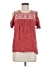 St. John's Bay 100% Rayon Red Short Sleeve Blouse Size M - photo 1