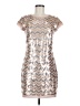 Vince Camuto 100% Polyester Metallic Silver Cocktail Dress Size 6 - photo 1