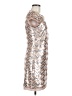 Vince Camuto 100% Polyester Metallic Silver Cocktail Dress Size 6 - photo 4