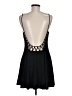Silence and Noise Solid Black Cocktail Dress Size M - photo 2