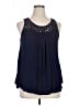 SJS Blue Sleeveless Blouse Size 1X - photo 1