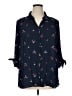 Catherines 100% Polyester Black 3/4 Sleeve Blouse Size 1X - photo 1