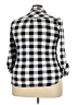 Seafolly Checkered-gingham Gray 3/4 Sleeve Blouse Size 3X - photo 2