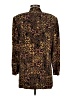Dana Buchman 100% Silk Animal Print Brown Jacket Size 8 Petite - photo 2