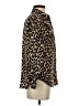 J.Crew 100% Silk Animal Print Brown Long Sleeve Silk Top Size 00 - photo 4