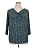 Liz Claiborne Green 3/4 Sleeve Blouse Size 1X - photo 1