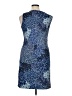 Connected Apparel Graphic Blue Cocktail Dress Size 16 - photo 2