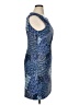 Connected Apparel Graphic Blue Cocktail Dress Size 16 - photo 4