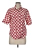 BDG Checkered-gingham Red Short Sleeve Blouse Size M - photo 1