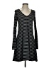 Express Stripes Gray Casual Dress Size S - photo 1