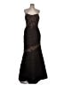 Jovani 100% Polyester Brown Black Cocktail Dress Size 10 - photo 1