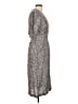 Karin Stevens 100% Rayon Animal Print Gray Casual Dress Size 12 Petite - photo 4