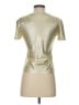 Zara Metallic Gold Short Sleeve Turtleneck Size S - photo 2