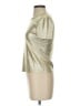 Zara Metallic Gold Short Sleeve Turtleneck Size S - photo 5