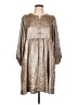 Umgee Metallic Silver Casual Dress Size L - photo 1