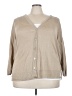 Talbots 100% Linen Tan Cardigan Size 3X - photo 1