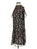 Ann Taylor LOFT 100% Polyester Floral Black Casual Dress Size S - photo 5