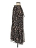 Ann Taylor LOFT 100% Polyester Floral Black Casual Dress Size S - photo 4