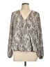 West Kei 100% Polyester Gray Long Sleeve Blouse Size L - photo 1