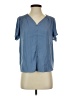 Maison d' Amelie 100% Polyester Blue Short Sleeve Blouse Size XS - photo 1