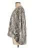 West Kei 100% Polyester Gray Long Sleeve Blouse Size L - photo 5