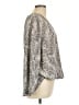 West Kei 100% Polyester Gray Long Sleeve Blouse Size L - photo 4