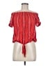 Twine & String 100% Rayon Red Short Sleeve Blouse Size M - photo 1