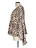 Glam 100% Polyester Animal Print Brown Long Sleeve Blouse Size L - photo 5