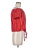 Twine & String 100% Rayon Red Short Sleeve Blouse Size M - photo 4