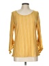 W5 Yellow 3/4 Sleeve Blouse Size L - photo 1