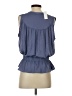 Ann Taylor 100% Polyester Blue Sleeveless Blouse Size S - photo 2