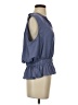 Ann Taylor 100% Polyester Blue Sleeveless Blouse Size S - photo 4
