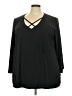 Sejour Black 3/4 Sleeve Blouse Size 3X - photo 1