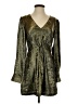 Lost + Wander 100% Polyester Metallic Green Cocktail Dress Size S - photo 1