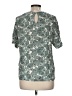 H&M Paisley Green Short Sleeve Blouse Size 6 - photo 2